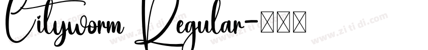 Cityworm Regular字体转换